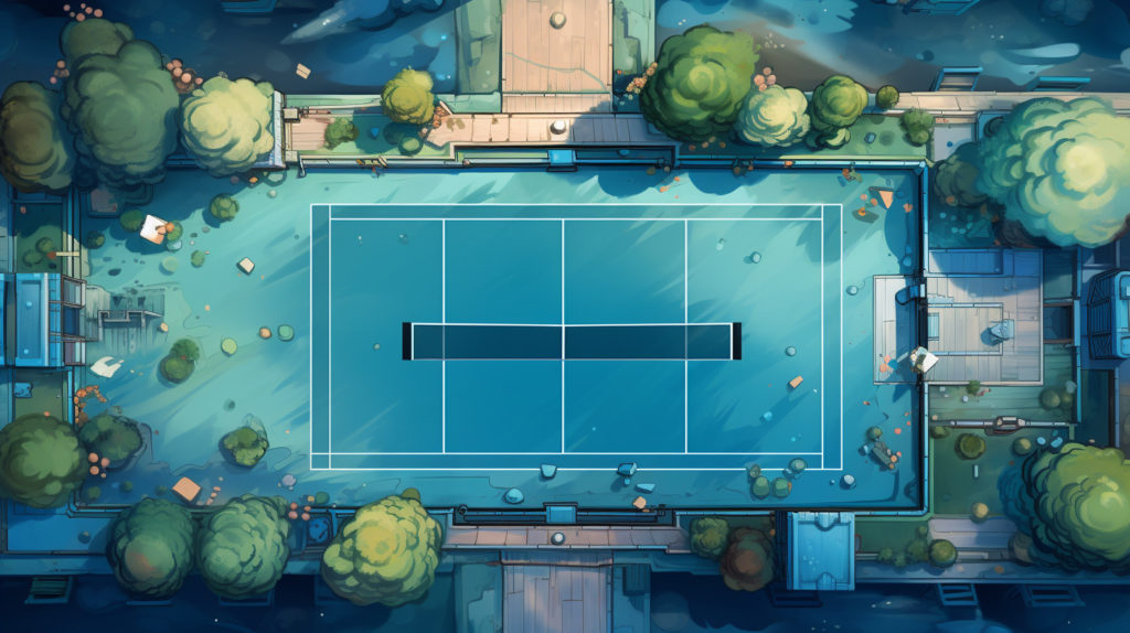 a pickleball court from a dream